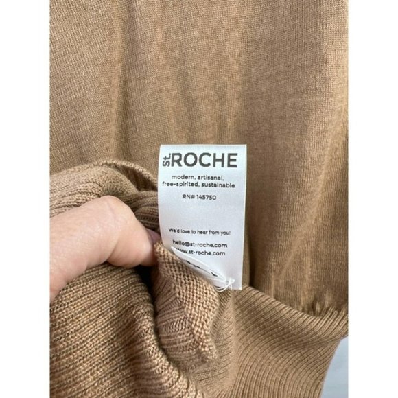St. Roche Sierra Padded Shoulder Women's Sweater Camel Size: Medium NWOT - Picture 9 of 10